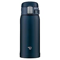 Zojirushi SM-SF36-AD Water Bottle, Direct Drinking [One-touch Open] Stainless Steel Mug, 12.2 fl oz (360 ml), Navy