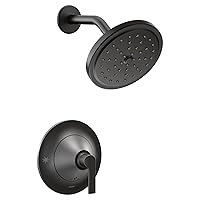 Moen Doux Matte Black Posi-Temp Shower Only Kit, Valve Required, TS2202BL