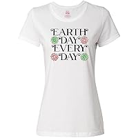 inktastic Earth Day Every Day- Watercolor Flowers Women's T-Shirt