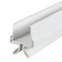 M-D Building Products 43398 32 in. White Vinyl & Rubber Cinch® Slide-On Interior Under Door Seal