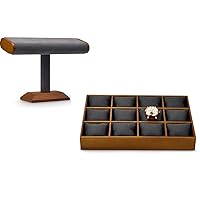 Solid Wood Watch Display Stand and Watch Organizer Tray