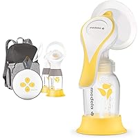 Medela Breast Pump | Swing Maxi Double Electric | Portable Breast Pump | USB-C Rechargeable & Manual Breast Pump with Flex Shields Harmony Single Hand for More Comfort and Expressing More