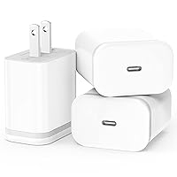 iPhone 15 14 13 12 11 Charger Cube 3-Pack Plug Charging Block for 15 14 13 12 11 Pro Max XS X XR SE 8 7 6 6S Plus, iPad, AirPods Pro, 20W USB C Power Adapter Fast PD USBC Wall Brick Type C Box