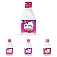 Similac Soy Isomil Ready-to-Feed Baby Formula, for Fussiness & Gas, Plant-Based Protein, 32-fl-oz Bottle (Pack of 4)