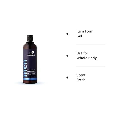 artnaturals Men’s Fresh Body Wash– Natural Shower Gel that Cleanses, Refreshes, Deodorizes & Moisturizing (16 Fl Oz -Pack of 1)