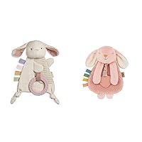 Itzy Ritzy - Bitzy Crinkle Sensory Toy Bunny with Crinkle Sound for Babies & Toddlers - Features Sof & Lovey Including Teether, Textured Ribbons & Dangle Arms, Features Crinkle Sound