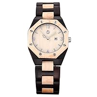 CETLFM New Couple Wooden Watches,Quartz Wooden Couple High End Personalized Wooden Watch Watches,A Pair (3 Color),Ab