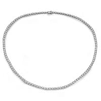 Dazzlingrock Collection 5.00 Carat (ctw) 14K Gold Real Round Diamond Ladies Tennis Necklace 5 CT