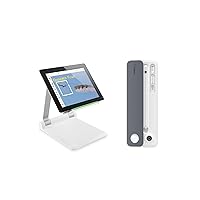 Belkin Portable Tablet Stage Stand & Apple Pencil Case Bundle for Content Creaters, Presenters, and Teachers - Compatible with Apple iPad, iPad Pro, iPad Air, iPad Mini - White