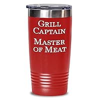 Grill Master Tumbler Gifts for Grill Master of Meat Lovers Gifts for I Do BBQ Dad Smoker King