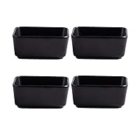 Sizikato 4 pcs Matte Ceramic Square Soy Sauce Dipping Bowls Side Dishes for Snack Sushi Fruit Appetizer Dessert. 3.5 Inches