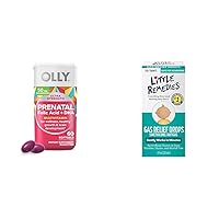 Prenatal Multivitamin Softgels for Healthy Pregnancy + Little Remedies Gas Relief Drops for Infant Tummy Pain, 60 Count