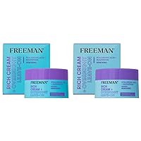 Freeman Restorative Moisturizing & Repairing Rich Cream + Overnight Leave-On Treatment, For Dull & Tired Skin, Infused With Magnesium & Hyaluronic Acid To Hydrate, 1.7 fl.oz./ 50 mL Jar (Pack of 2)