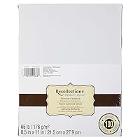 MICHAELS White Gold 8.5”; x 11”; Shimmer Cardstock Paper by Recollections™, 100 Sheets