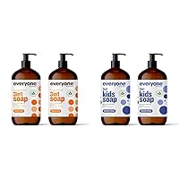 3-in-1 Soap, Body Wash, Bubble Bath, Shampoo, 32 Ounce (Pack of 2) & 3-in-1 Kids Soap, Body Wash, Bubble Bath, Shampoo, 32 Ounce (Pack of 2), Lavender Lullaby