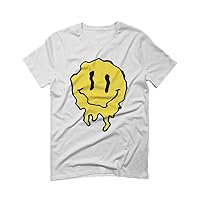 Funny Happy face Melted EDM Rave Trippy Party Festival for Men T Shirt