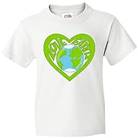 inktastic Love Earth Green Heart Youth T-Shirt