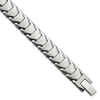 11mm Chisel Tungsten Polished Bracelet 9 Inch Jewelry for Women