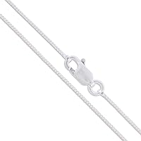 CHOOSE YOUR CLASP Sterling Silver 0.8mm Box Chain Necklace