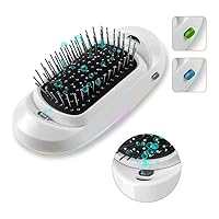 Hair Straightener Brush, Mini Straightening Brush, Hair Straightener with Anti Scald Design, Hair Straightening Comb for Women Curly Hair