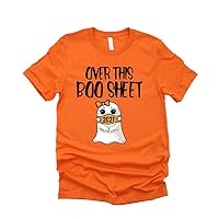 Over This Boo Sheet Funny Boo Ghost Spooky Season Halloween Tshirt