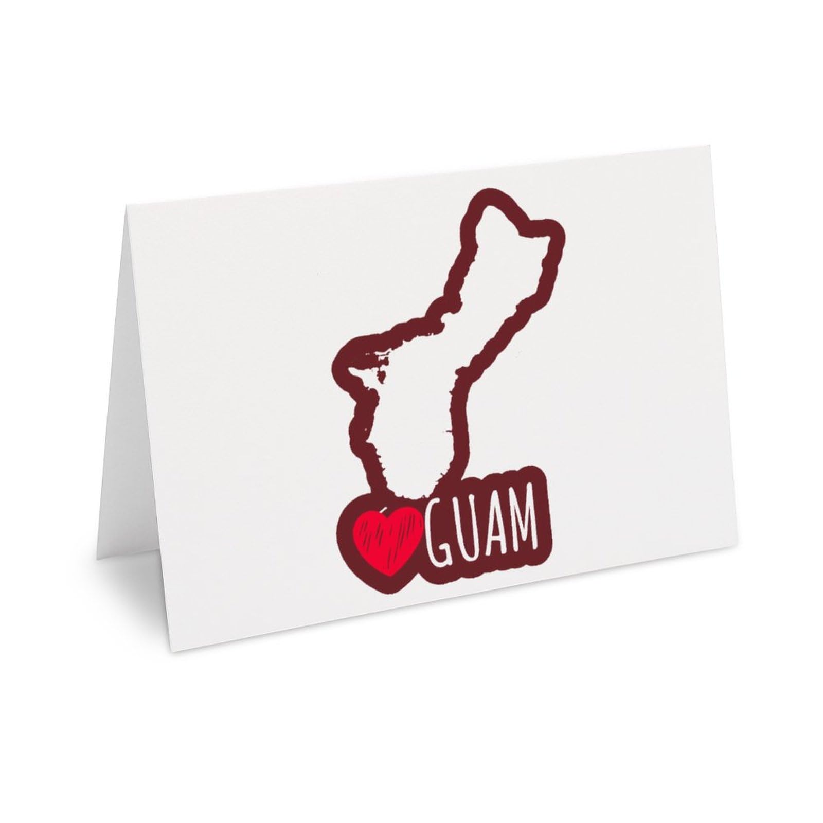 Love Heart Guam All Occasion Greeting Cards 4