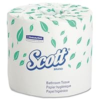 - SCOTT Standard Roll Bathroom Tissue, 2-Ply, 550 Sheets/Roll, 20 Rolls/Carton