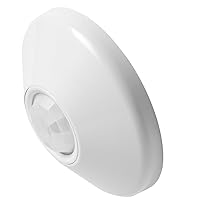 Lithonia Lighting CM PDT 10 R Ceiling Mount Extended Range Small Motion 360-Degree Sensor with Dual Technology and Isolated Low Voltage Relay, White