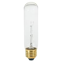 Satco S3250 120V Medium Base 25-Watt T10 Light Bulb, Clear