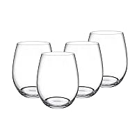 Villeroy & Boch Entree Stemless White Wine (Set of 4), Clear