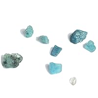 Sky Blue Aquamarine 53.50 Ct Lot of 8 Pcs Natural Rough Healing Crystals Sky Blue Aquamarine Gem for Jewelry
