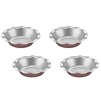 Cuisinart CMBM-4FLTBZ Mini Fluted Tartlet Pan Set, 5 Inch, Red/Silver