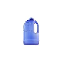 1 Gallon Square BPA Free Bottle with Screw Top Lid and Integrated Handle, Space Saving Design, Ideal for Gym and Outdoor Life, Blue