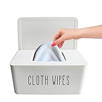 Cloth Wipes Dispenser,8.2L x 4.9W x 3.9H inches,Cloth Baby Face Wipes Container for Homemade Reuseable Diaper Wipes Storage Box Essential for Cloth Diapering
