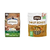 Rachael Ray Nutrish Chicken & Veggies 40 Pounds Dry Dog Food (Packaging May Vary) + Chicken Recipe 11 Count Soup Bones Bundle