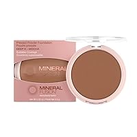 Mineral Fusion Pressed Powder Foundation, Deep 6 - Deep Skin w/Cool Undertones, Age Defying Foundation Makeup with Matte Finish, Talc Free Face Powder, Hypoallergenic, Cruelty-Free, 0.32 Oz