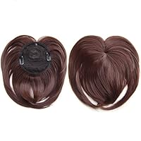 Synthetic Hair Bangs Blunt-Bang Clip On Hair Extension False Fringe Black Brown Women's Hairpieces #33 6inches#1 PC