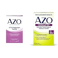AZO Urinary Tract Infection Test Strip + Vaginal pH Test Kit, Fast & Accurate Results, 2 Self-Tests