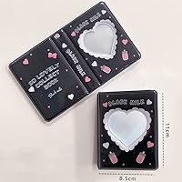 32 Pockets 3 Inch Photo Album Korean Idol Pictures Storage Book Card Holder Sweet Star Photocard Binder Mini Cards Collect Book (black milk tea)