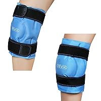 REVIX Ice Pack for Knee Pain Relief, Reusable Gel Ice Wrap for Leg Injuries and REVIX XL Knee Ice Pack Wrap Around Entire Knee After Surgery