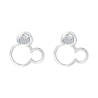 Earrings for Wedding-Sterling Silver Cubic Zirconia Stud Earrings Womens Jewelry