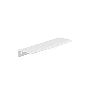 Richelieu Hardware BP989812830 Lincoln Collection 5 1/16-inch (128 mm) Center-to-Center White Modern Cabinet and Drawer Edge Pull Handle for Kitchen, Bathroom, and Furniture