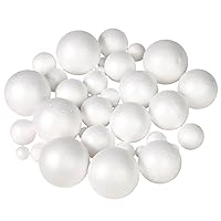 Crafare Craft Foam Balls 6 inch 2 Pack White Polystyrene Ball for Holiday Crafts Making and School Projects Decoration