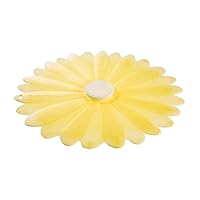 Daisy Silicone Lid for Food Storage and Cooking - 6''/15cm - Airtight Seal on Any Smooth Rim Surface - BPA-Free - Oven, Microwave, Freezer, Stovetop and Dishwasher Safe - Yellow