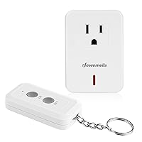 TESSAN Wireless Remote Light Switch, 100ft RF Range, 15A/1875W(1 Remote + 1 Outlet)