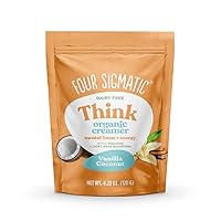 Think Vanilla Coconut Coffee Creamer by Four Sigmatic | Organic Coffee Creamer with Lion’s Mane and L-theanine | Powdered Coconut Creamer | Non Dairy Creamer Powder | 4.23 oz