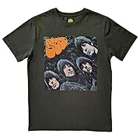 The Beatles T Shirt Rubber Soul Album Cover Official Unisex Green