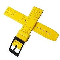 20mm 22mm 24mm Soft Silicone Rubber Watch Strap Special For Navitimer Avenger Black Red Yellow Blue Watchband Steel Buckle