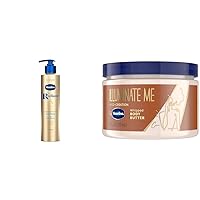 Vaseline Radiant X Even Tone Nourishing Body Lotion With 1% Niacinamide, Coconut Oil, Vitamin C, & Peptides 11 oz & Shea Body Butter Whipped Body Butter Created for Melanin Rich Skin