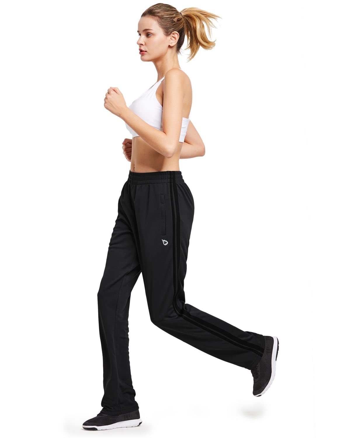 BALEAF Women's Track Pants Athletic Running Sweatpants Zipper Pockets Warm-Up Sports Jogging Pants Casual Lightweight